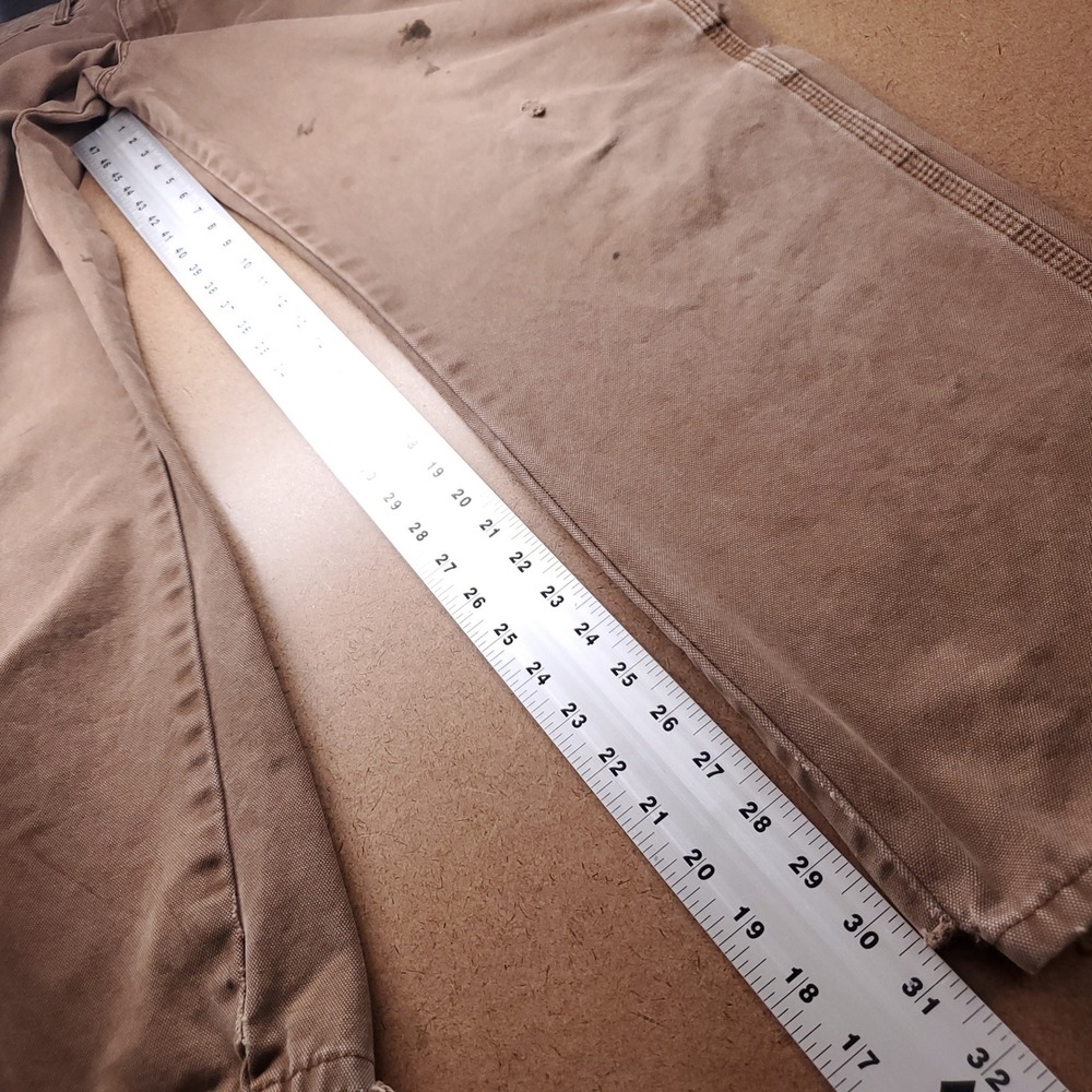 Dickies Relaxed Fit Canvas Carpenter Pants Men 36x32 Brown Rugged Workwear - Picture 5 of 15